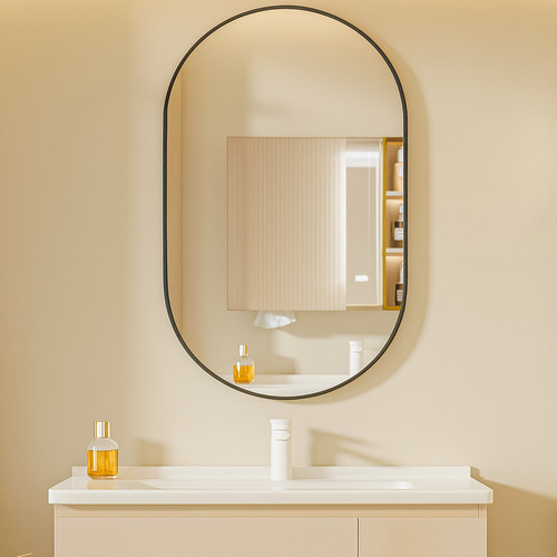 Oval bathroom mirror wall - oval,