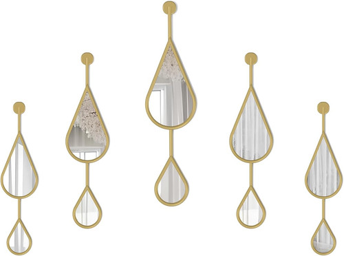 Gold tear drop - drop, set