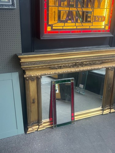 Stained glass mirror handmade - glass,