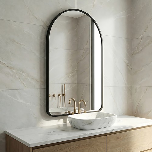 Modern arch bathroom mirror - modern,