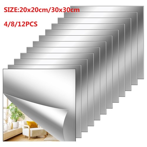 Mirror tiles wall sticker - mirror,