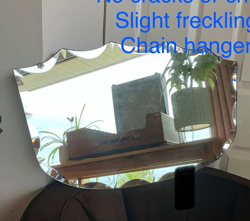 Vintage frameless wall mirror - vintage,