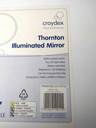 Croydex thornton led lighted - thornton,
