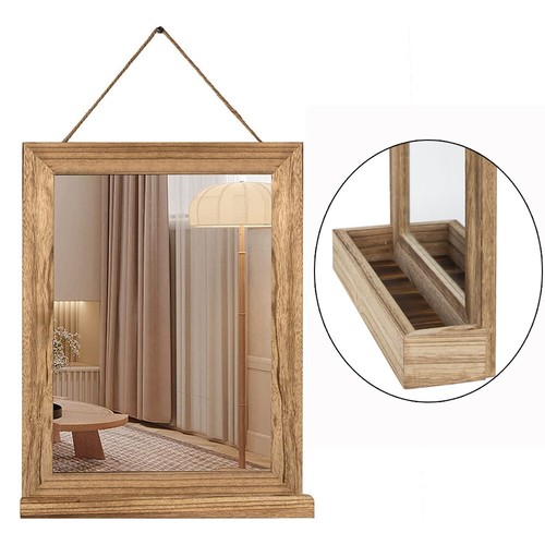 Bathroom mirror wooden frame - bathroom,