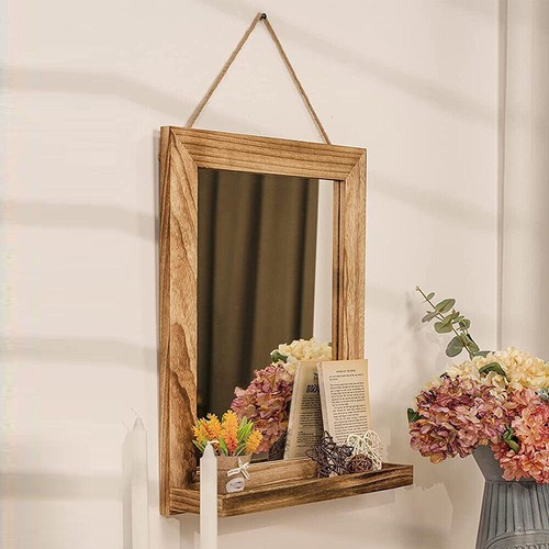Bathroom mirror wooden frame - bathroom,