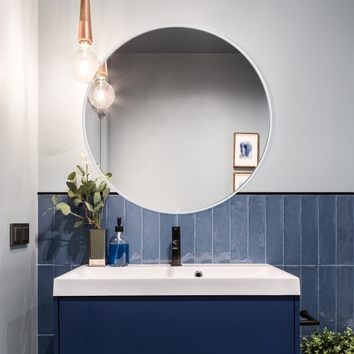 Round wall mirror hanging - mirror,