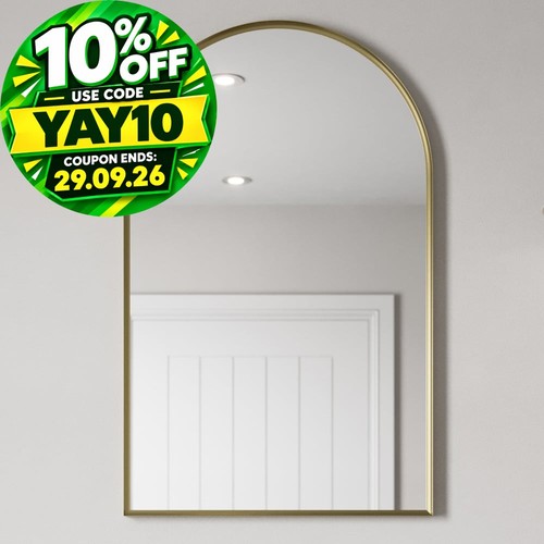500 800mm brushed brass wall - 500, x