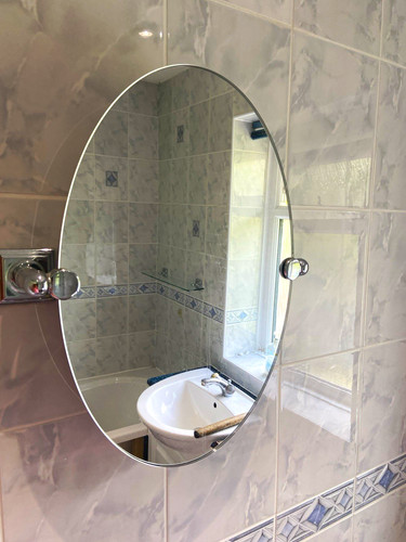 Wall mounted oval frameless - wall,