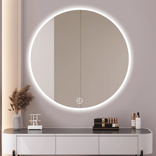 Round bathroom mirror - round, with