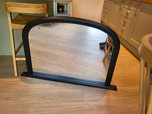 Arched black framed - black, fireplace
