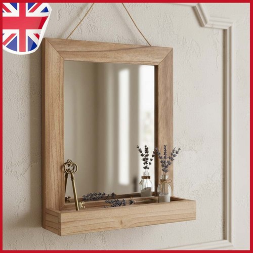 Bathroom mirror wooden frame - bathroom,