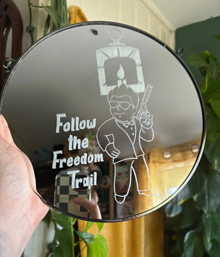 Round mirror 9 hand - mirror, by