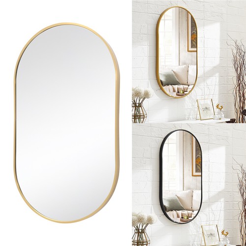 Modern oval mirror wall - modern,
