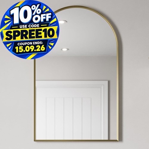 500 800mm brushed brass wall - brass,