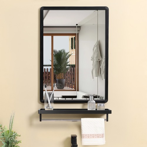 Black 40cm bathroom mirror - 50*40cm,