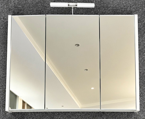 White wall mounted mirrored - white, 3