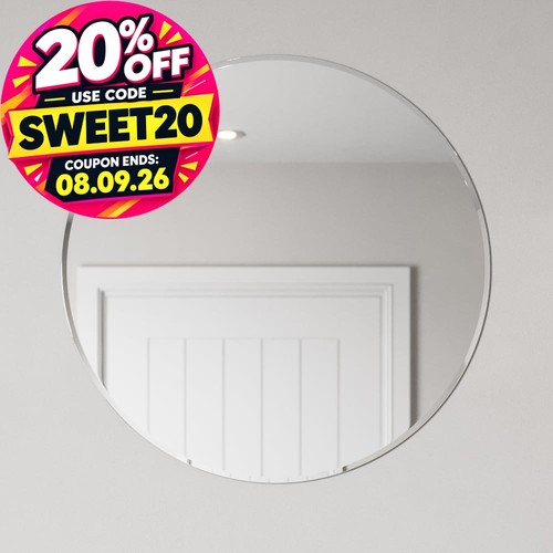 Round bevelled edge - bevelled, bathroom
